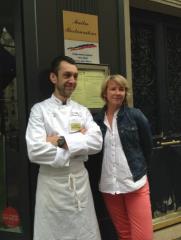 Thierry Vérola, Maitre restaurateur de l'Affriolé (Paris, VIIe) et Ariane Massenet.