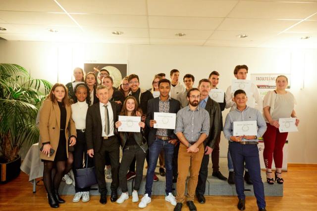 La promotion 2019 des étudiants en Hôtellerie-Restauration de la faculté des Métiers à Bruz.