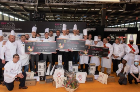 Le podium : 1er : Marceau Fronteau et Kevin Père, Mathieu Perbost et Marco Savany, Luna Caruso et Luc Vialle