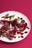 Gilles Choukroun - MBC à Paris : Onglet de bœuf très rouge, carmine crue, jus de betterave